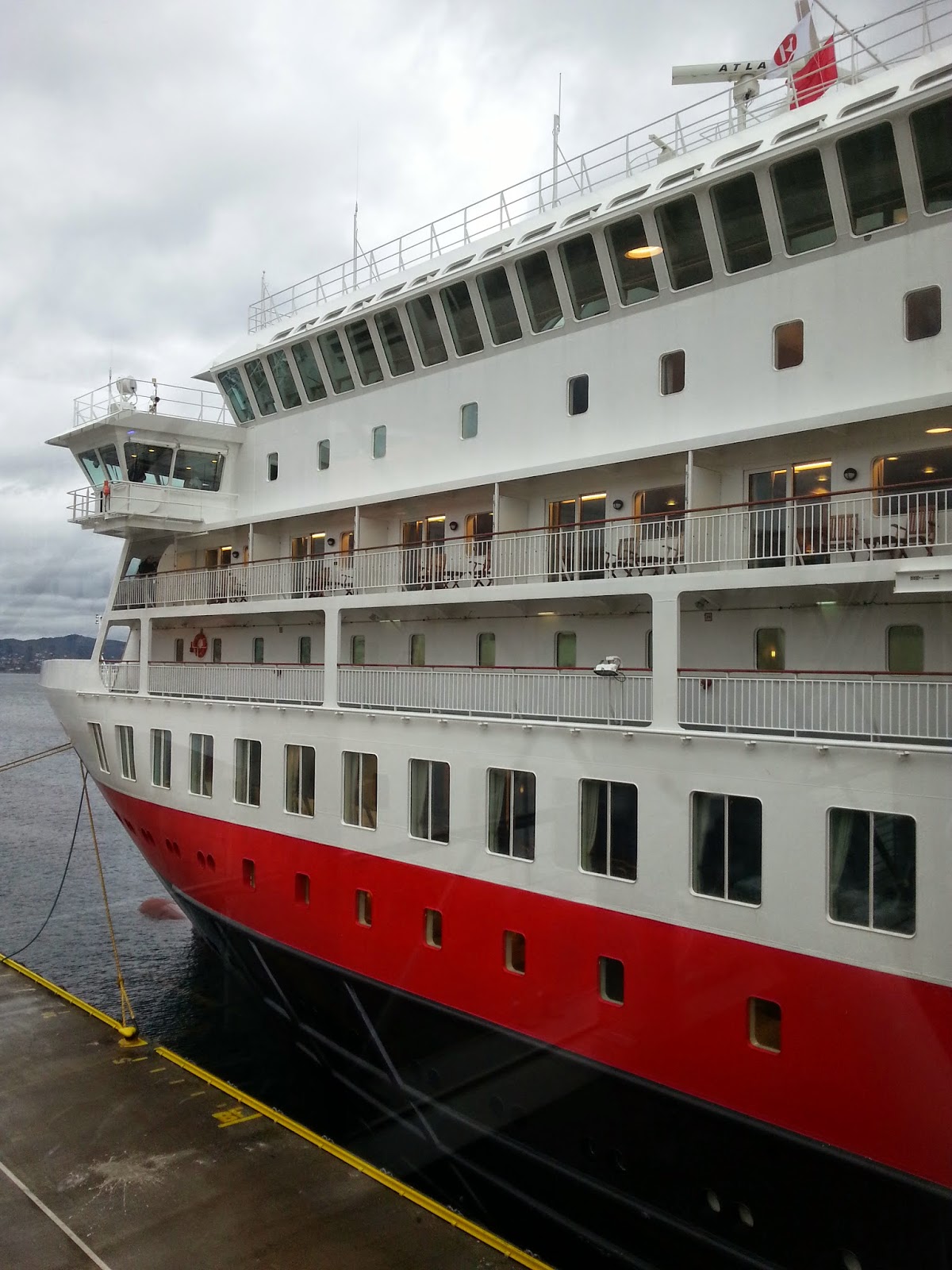 Hurtigruten MS Finnmarken in Bergen, Norway Hurtigruten MS Finnmarken in Bergen, Norway