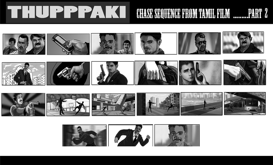anant designs 4 u THUPPPAKI storyboard for a tamil film