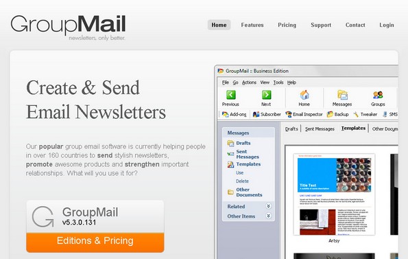 GroupMail email newsletter software