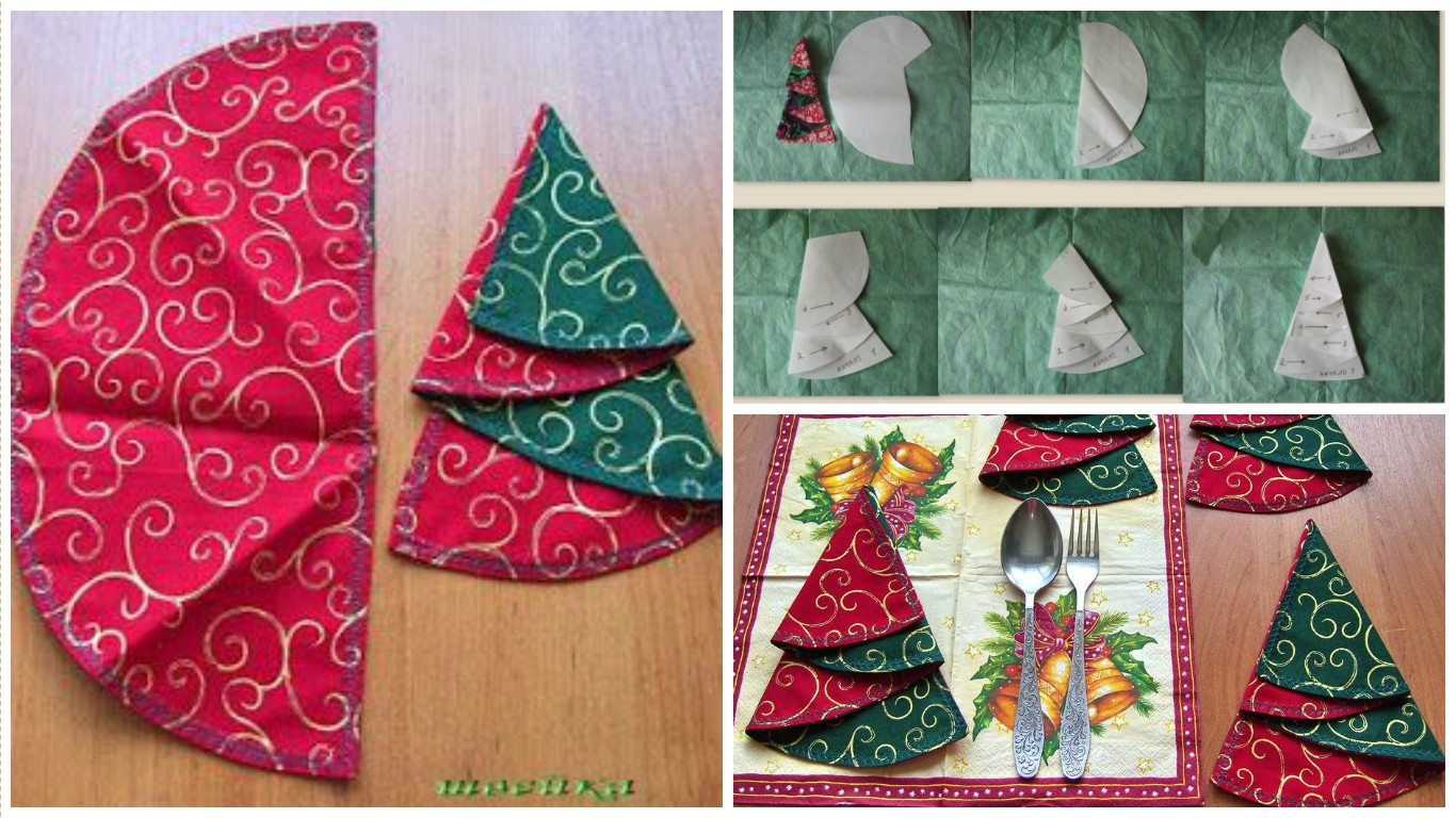 Aprenda 5 dobras de guardanapos para a mesa de Natal e de Ano-Novo |  Truques de Meninas