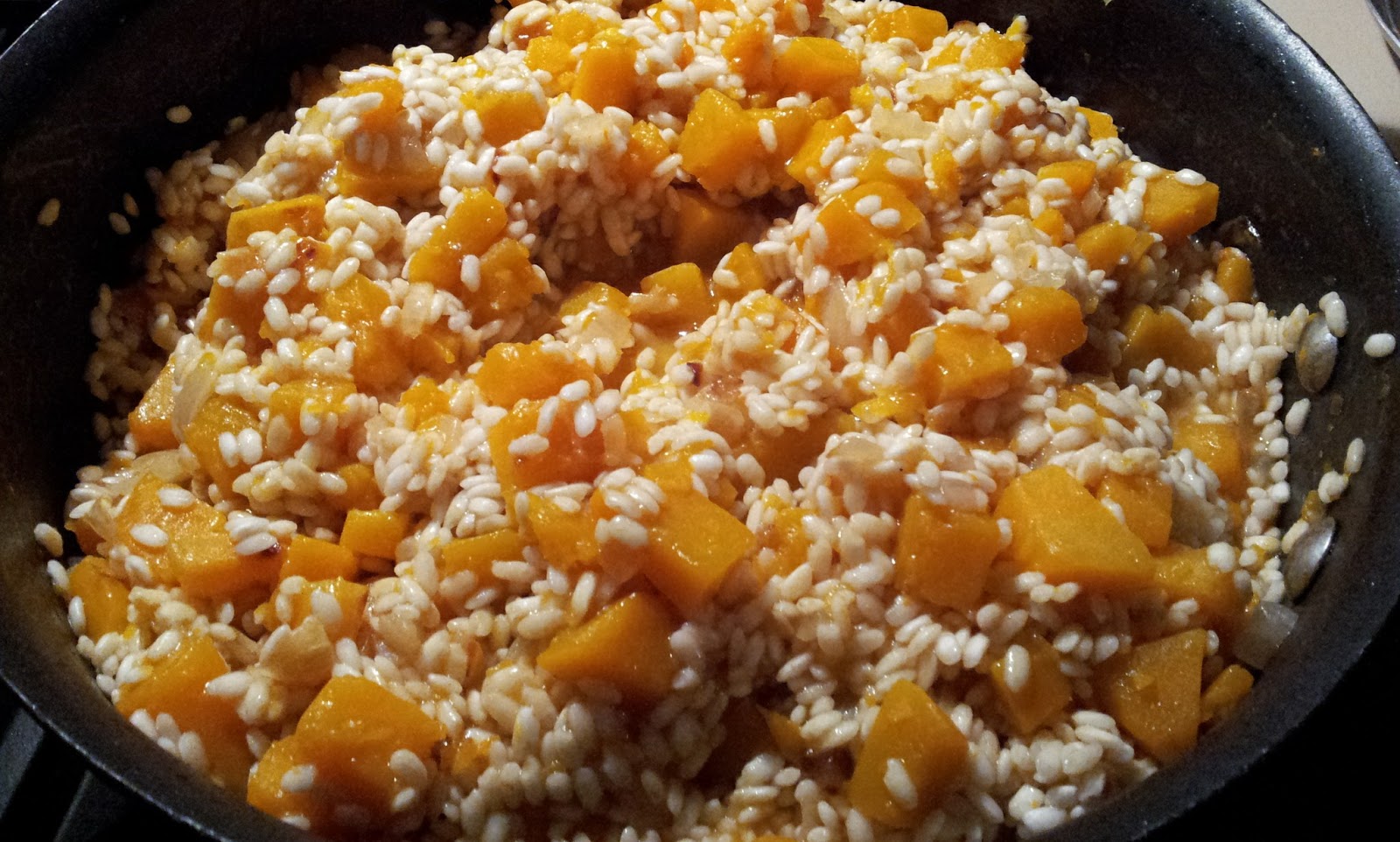 My Outside Voice Butternut Squash Risotto and Poached Fish in White Wine