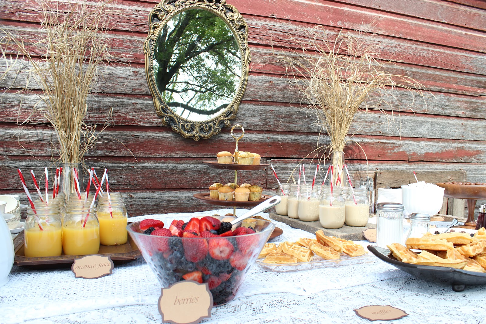 behind the red barn door bridal shower