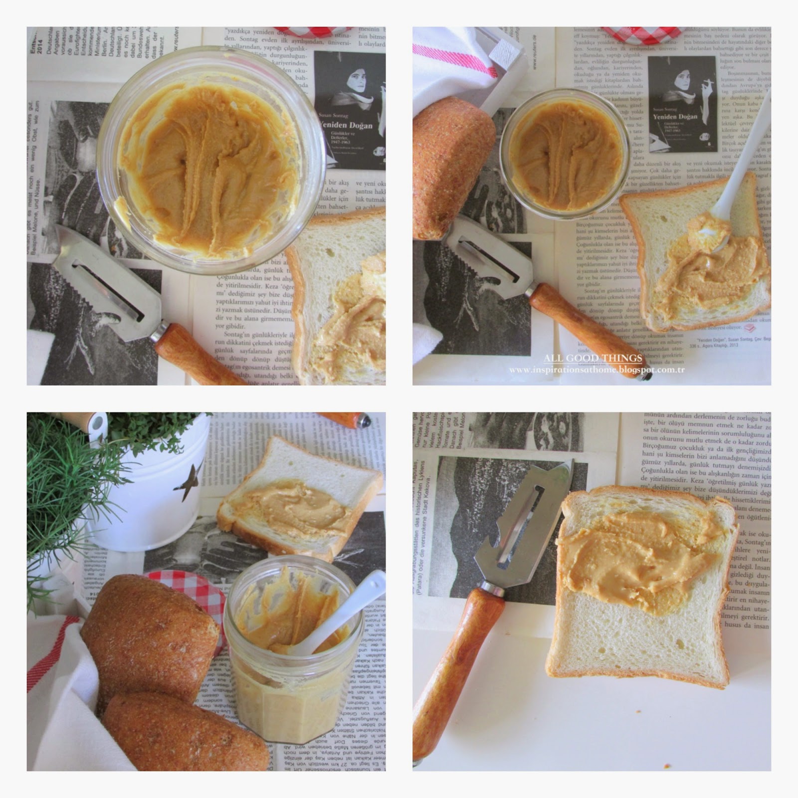 inspirations at home Ev yapımı Fıstık Ezmesi / Homemade Peanut Butter