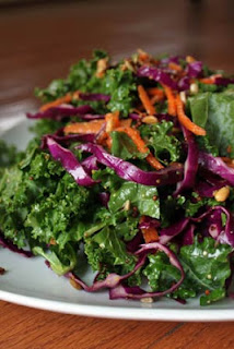 Kale Salad with cabbage and carrots