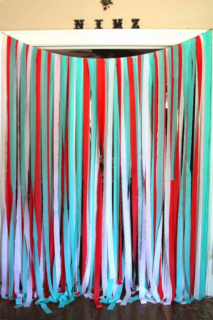 DIY Party Streamer Wall by Marilyn Brewed Together