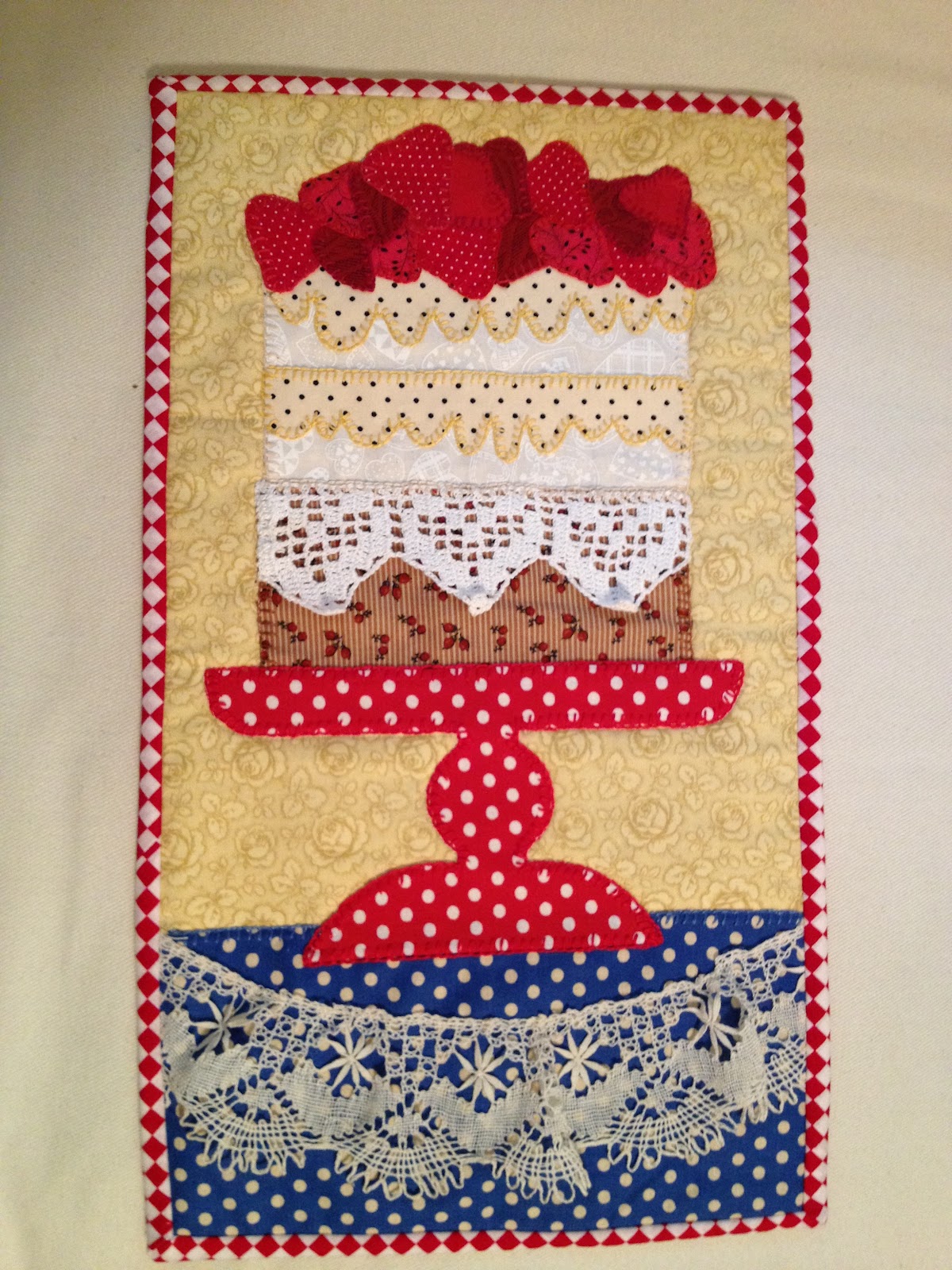 Small Quilts and Doll Quilts Strawberry Whipped Cream Cake