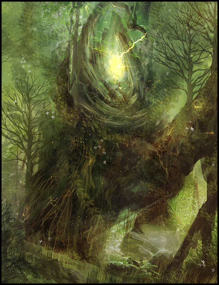 forest life painting