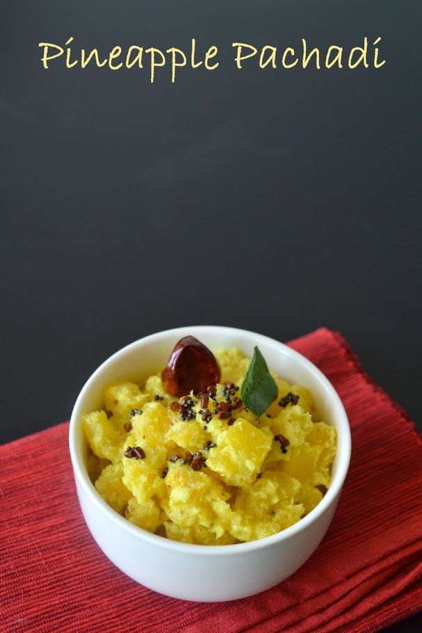 Palakkad Chamayal Pineapple Pachadi