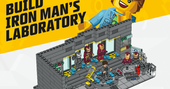 lego iron man suit up gantry