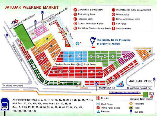 Map of Chatuchak Weekend Market