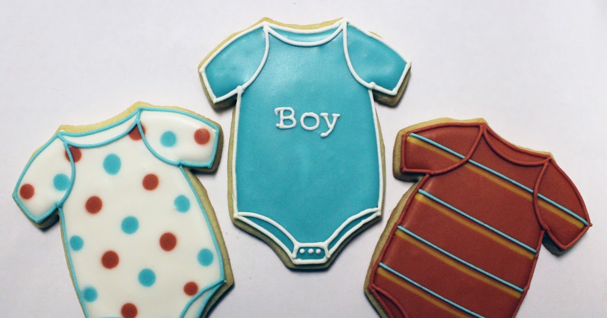 Sugar Mama Cookies Onesie Cookies Boy Baby Shower