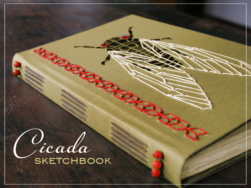 Nessy Designs Handmade Cicada Sketchbook