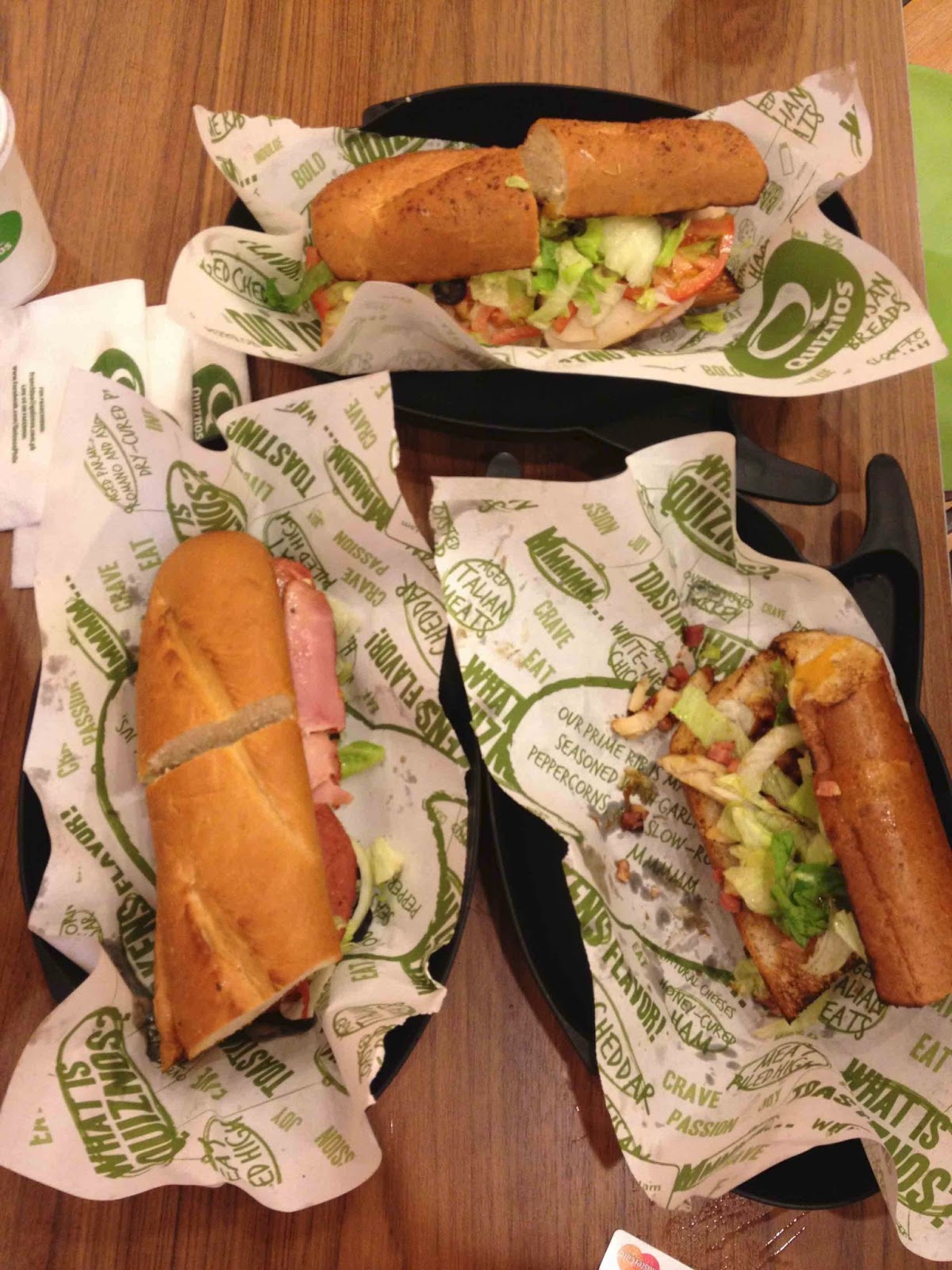 trigger happy foodie Quiznos