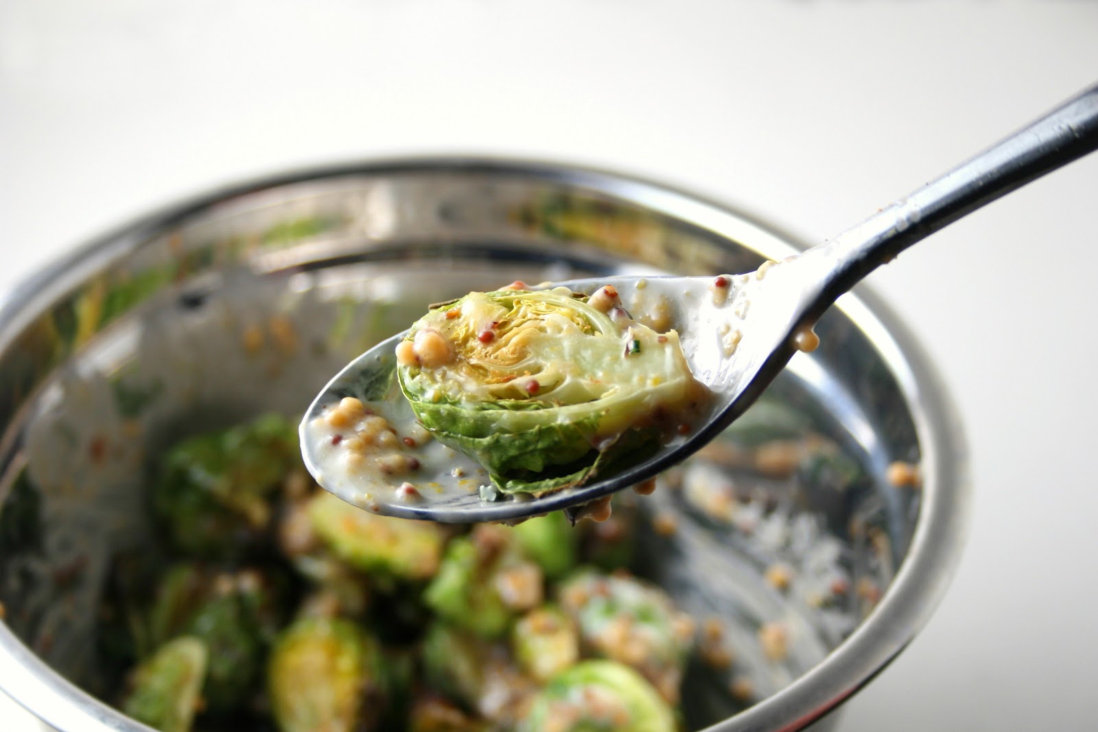 Roasted Brussels Sprouts in Creamy Mustard Sauce Coastal Cooking