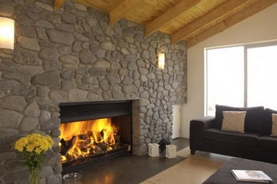 CALAS DECORACIÓN: CHIMENEAS RECUBIERTAS DE PIEDRA