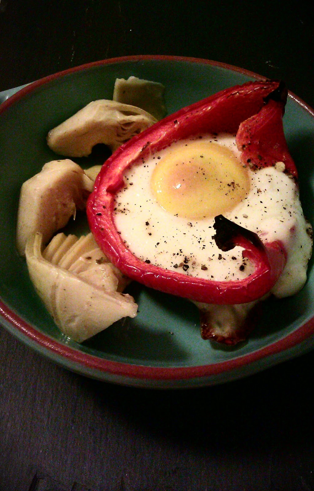 An Open Cookbook Baked Eggs in Peppers