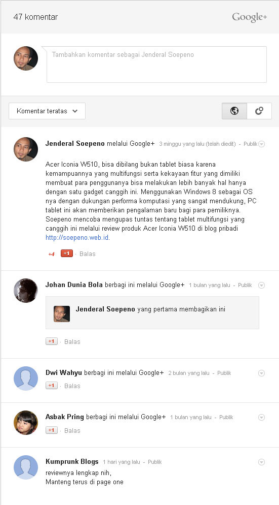 Google+ Comment for Blogger Google+ Comment for Blogger