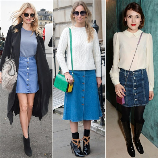 Best Denim Skirt Outfit Ideas for 2017/2018 Best Denim Skirt Outfit Ideas for 2017/2018