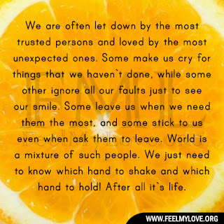 We are often let down by the most trusted persons