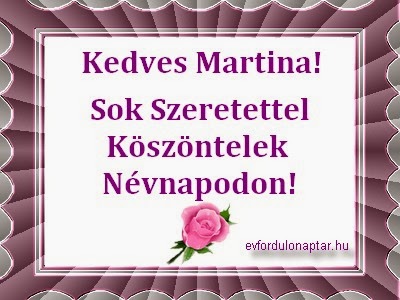 Január 30 - Martina névnap - Sok Szeretettel Köszöntelek Névnapodon Január 30, Martina névnap