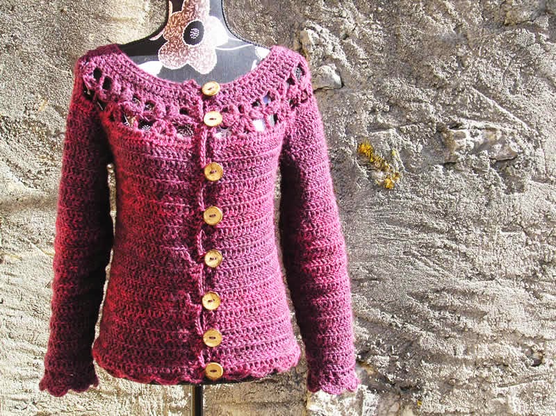 Nouveau patron de crochet : Gilet facile en grosse laine “Floralie