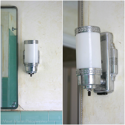 Bathroom Sconces Vintage meet me in philadelphia: prepping the jadeite bathroom for holiday Bathroom Sconces Vintage meet me in philadelphia: prepping the jadeite bathroom for holiday