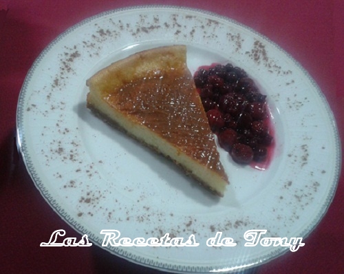 TARTA DE QUESO FRESCO CON DULCE DE LECHE