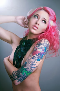cute pink haired girl