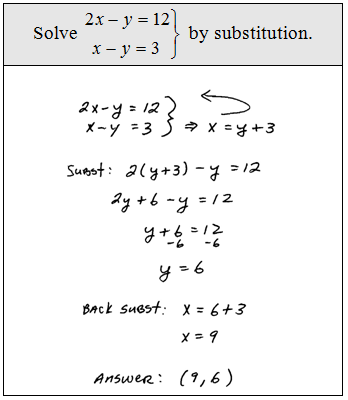 Substitution word problems