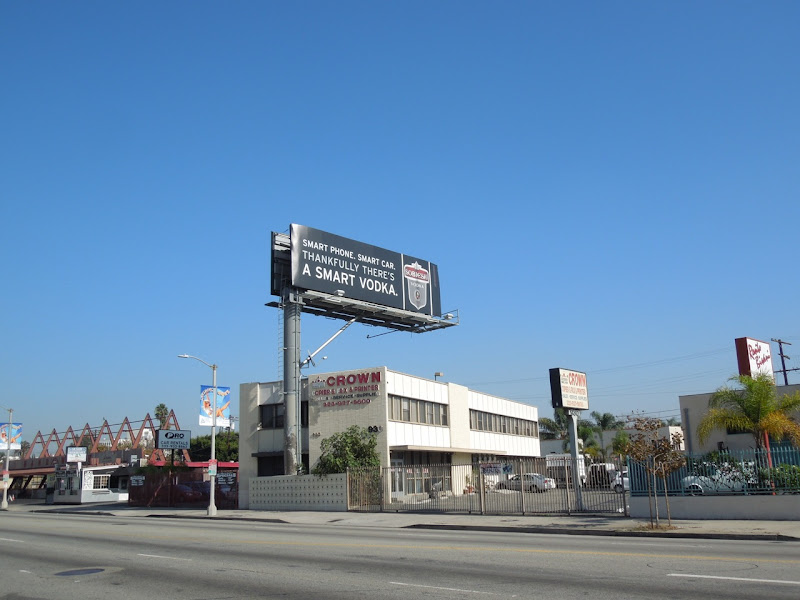 Sobieski smart vodka billboard La Brea Avenue Sobieski smart vodka billboard