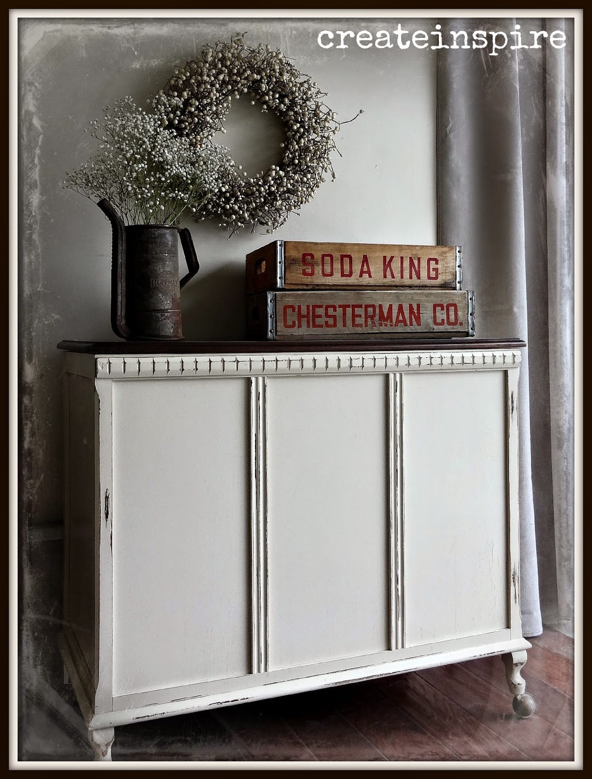 {createinspire} Vintage Storage Chest in Linen
