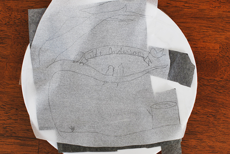 Pretty Ditty: Porcelain plate drawing tutorial