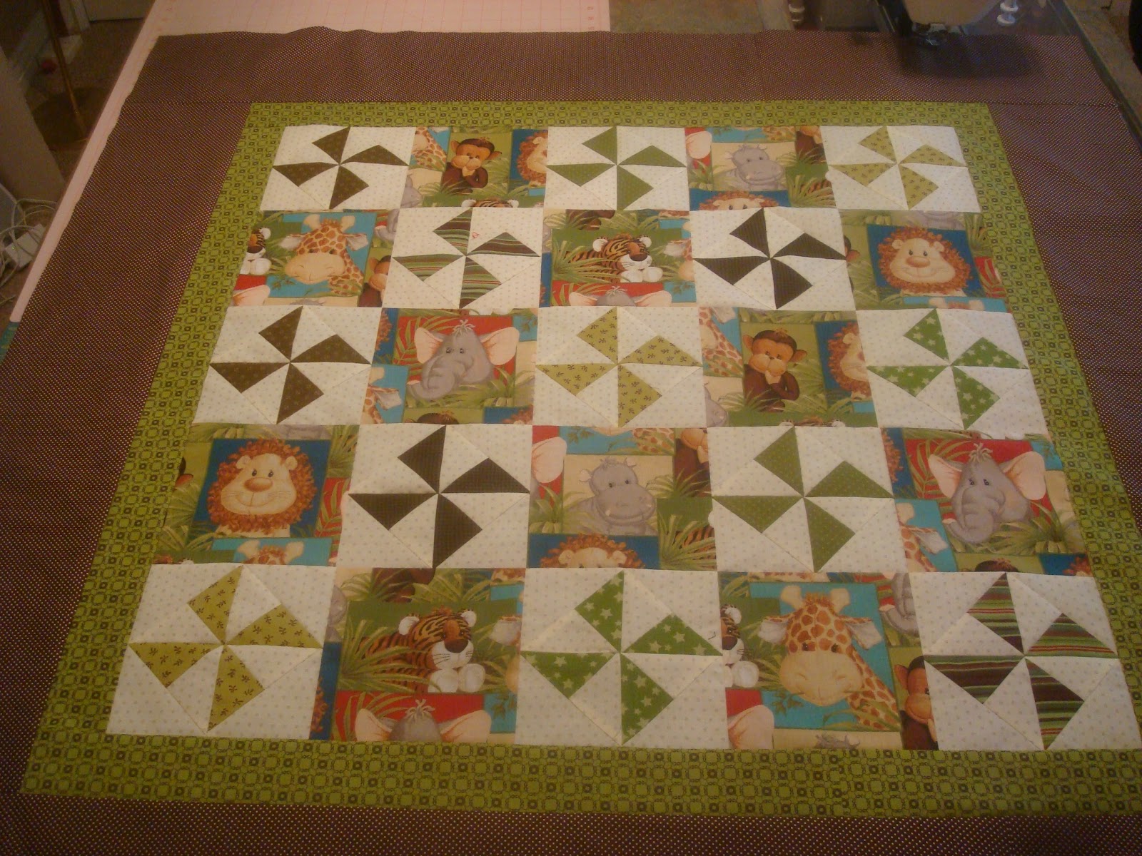 Because I say sew ;) : Jungle Baby Quilt Top