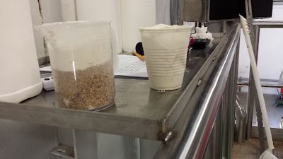 yeast nutrient and Whirlfloc are added