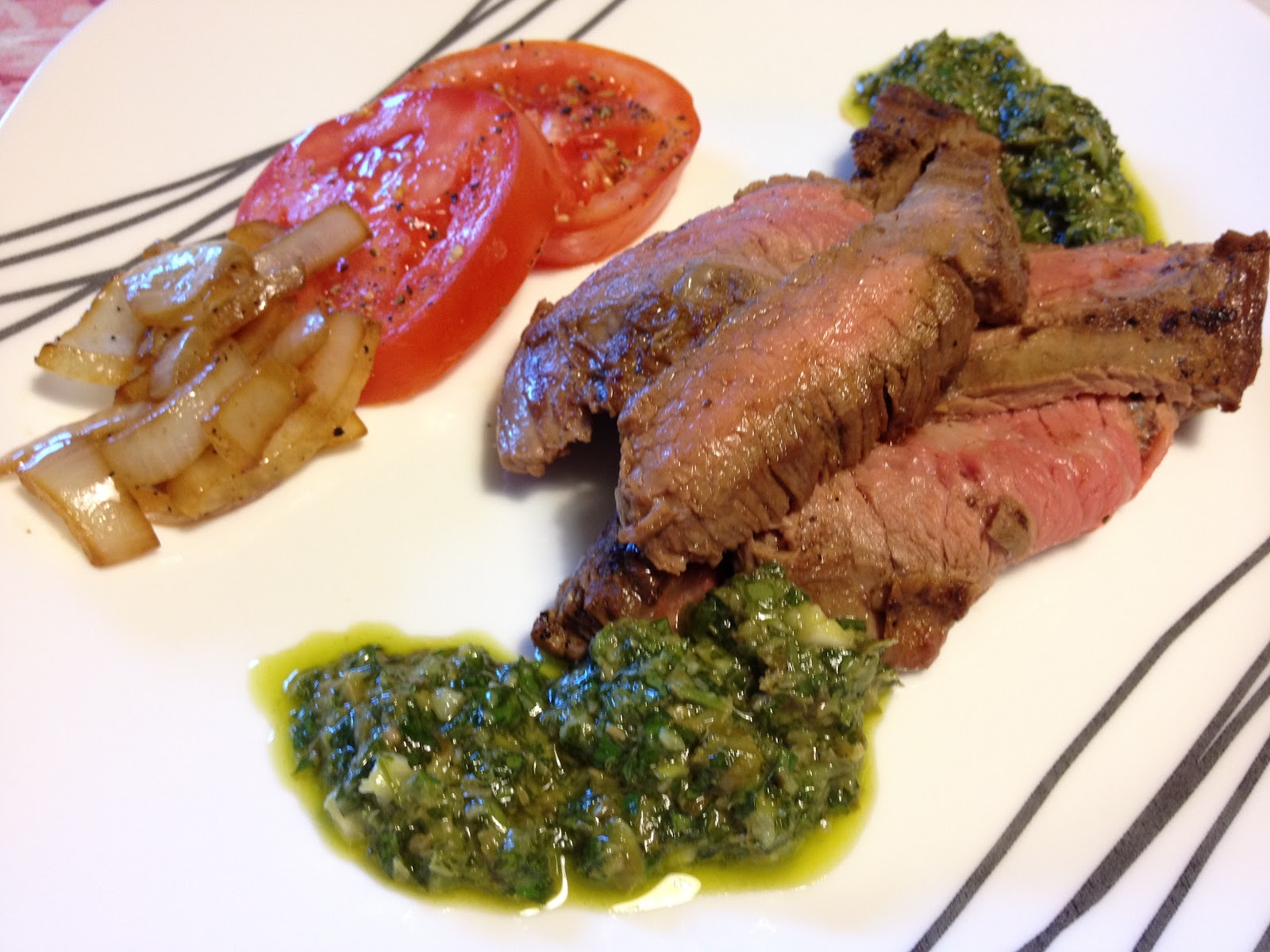 Adventures in a Smaller Kitchen Flank Steak with Salsa Verde