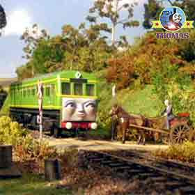 scale model Thomas and his friends wooden railway toy Daisy the diesel railcar really useful engine
