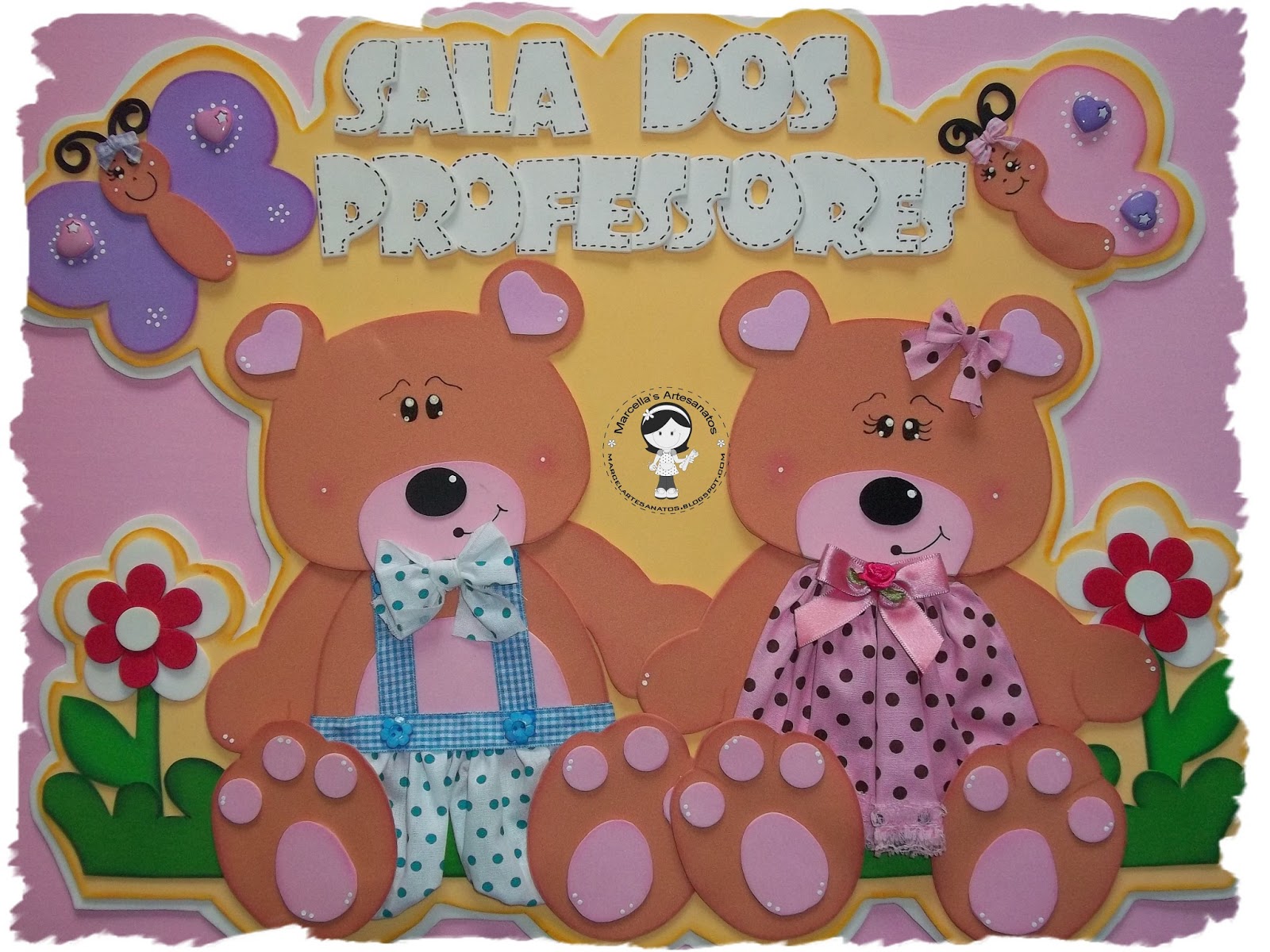 Crachás de ursinhos e ursinhas Decoracao Sala Dos Professores ~ Crachás de ursinhos e ursinhas