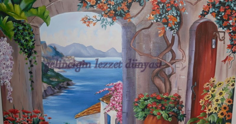 Gelinciğin Lezzet Ve Tasarım Dünyası YAĞLI BOYA MANZARA