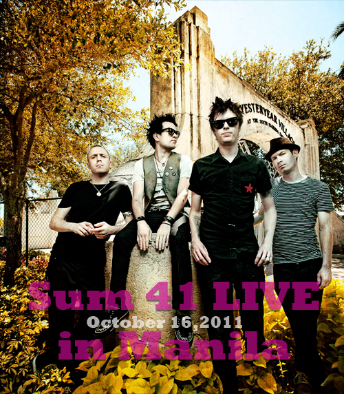 Sum 41 Live in Manila Tickets, SUM 41 LIVE IN MANILA, Sum 41 Live in Manila 2011 Tickets, poster, image, photo, picture, billboard