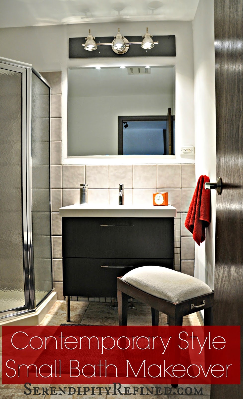 Modern Apartment Bathroom serendipity refined blog: contemporary apartment small bath makeover Modern Apartment Bathroom serendipity refined blog: contemporary apartment small bath makeover