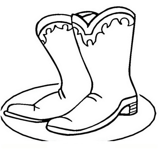 Botas para colorear y pintar - Dibujo Views