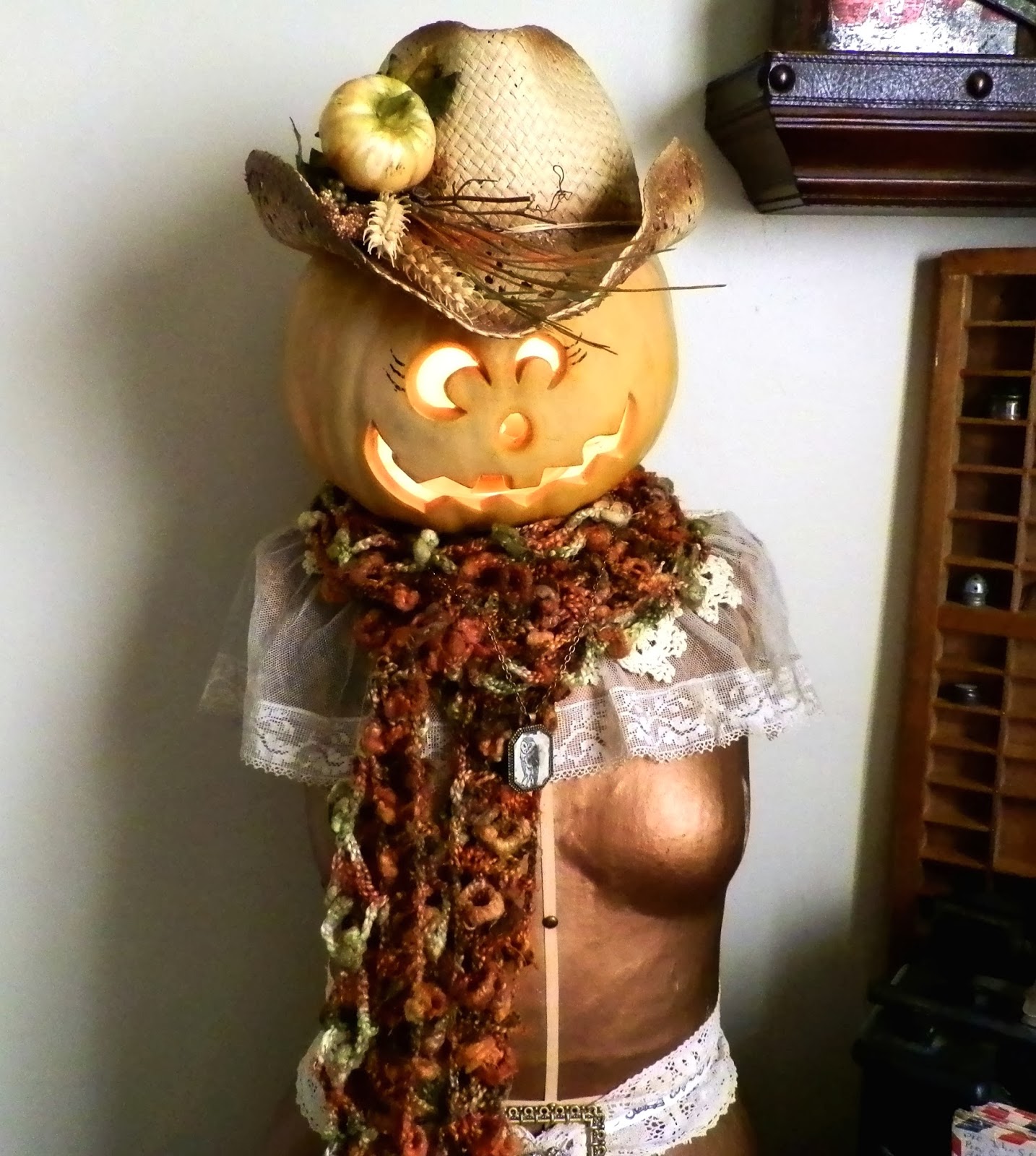 Junkaholics Unanimous Scarecrow Nouveau Decorating Dress Forms For Fall and Halloween