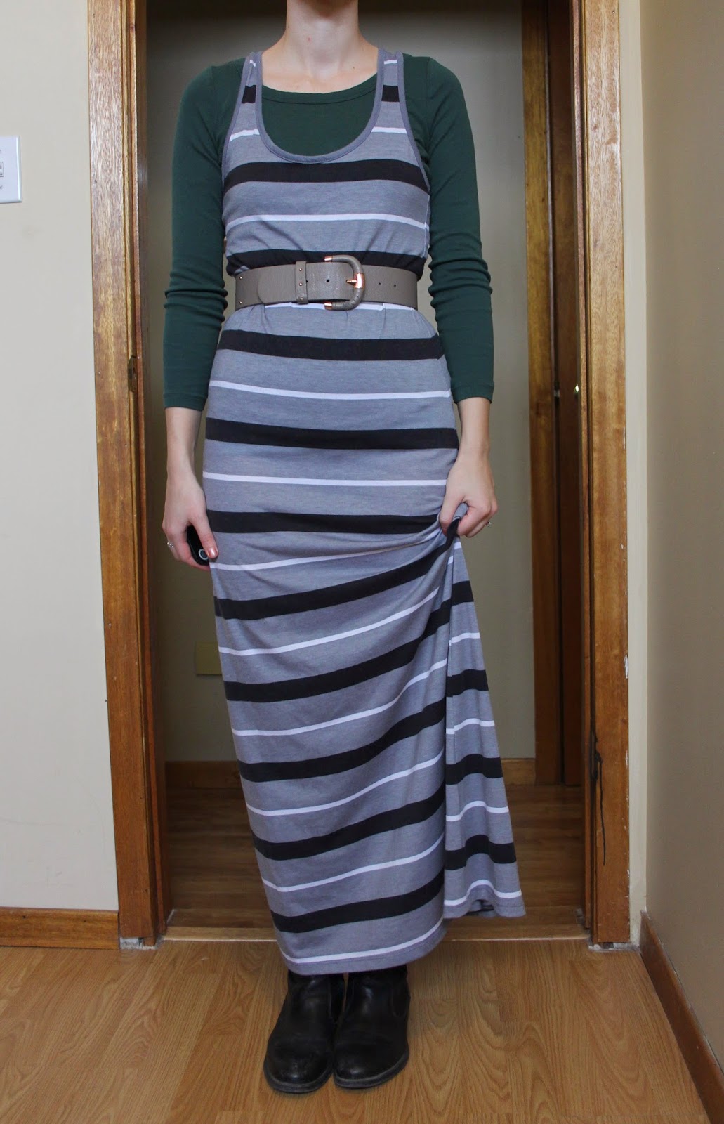 modest fall outfit maxi dress for fall