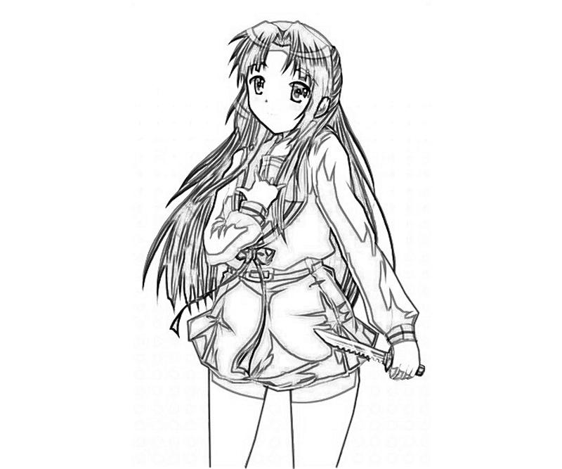 Ryouko Asakura Style Coloring Pages ryouko-asakura-style-coloring-pages