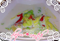sayur sawi lodeh dapur cantik