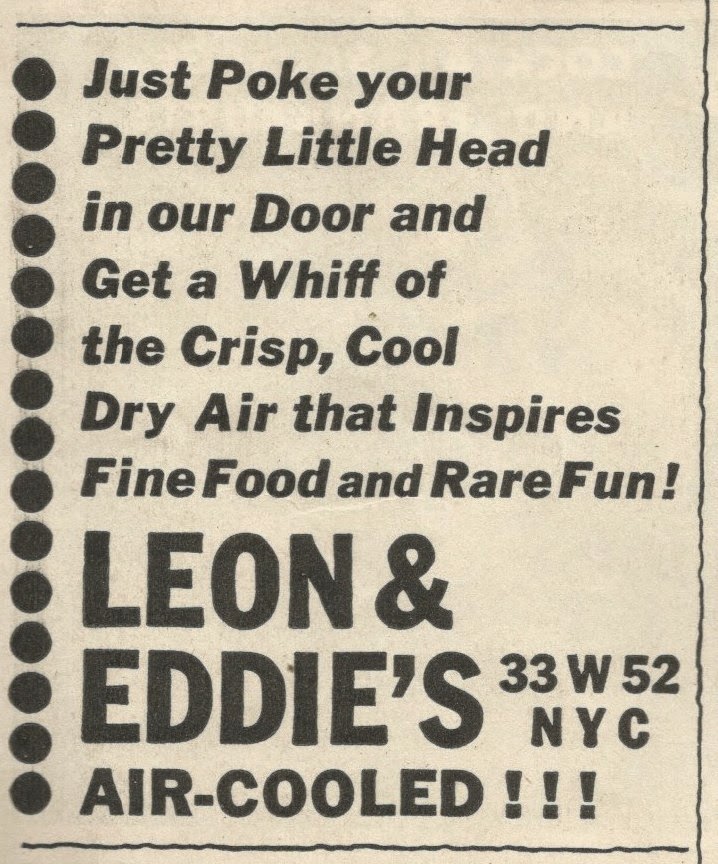 Leon & Eddie's New Yorker Ad 1936