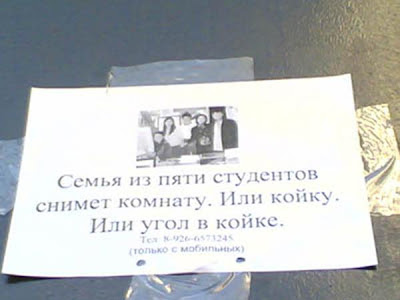 Семья из пяти студентов снимет комнату. Или койку. Или угол в койке. семья студенты койка