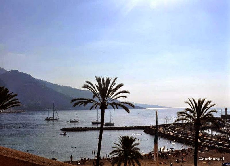 View at the port of Menton Fête du Citron Menton