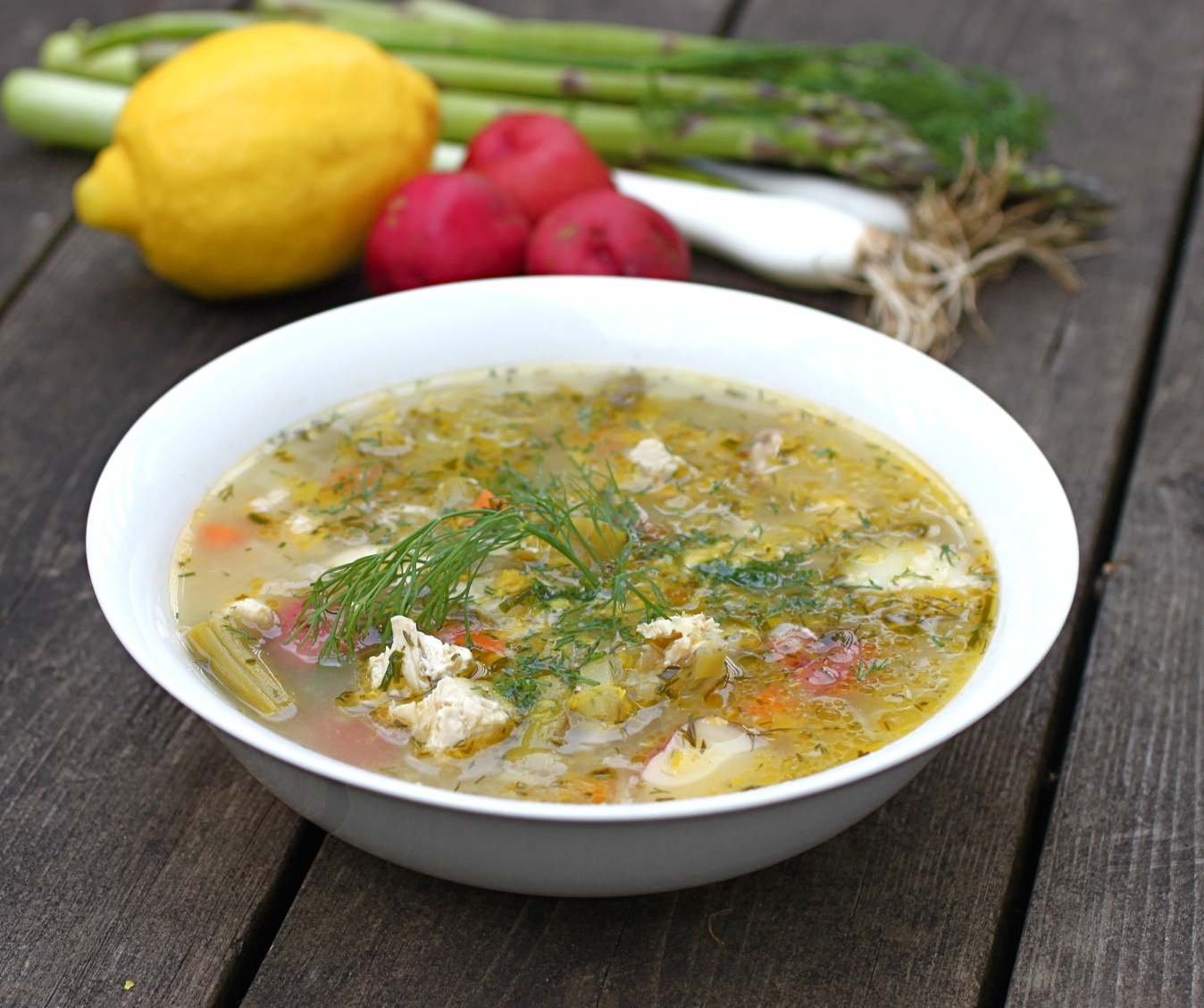 Yummy recipes by Sara Edwards Spring Vegetable Egg Drop Soup