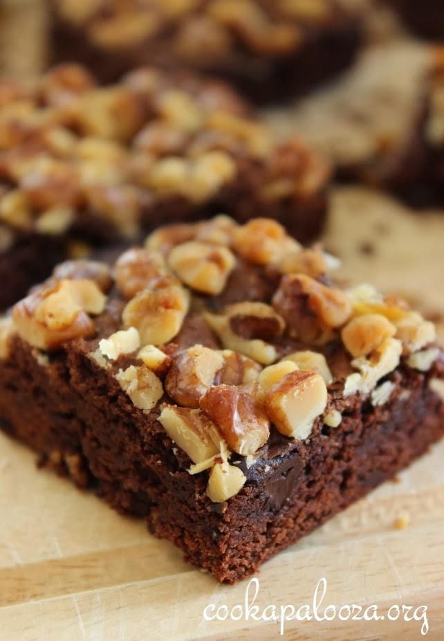 Double Chocolate Chunk Brownies with Walnuts